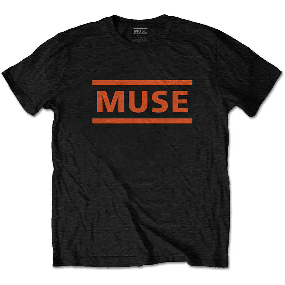 Muse - Orange Logo Heren Tshirt - Zwart